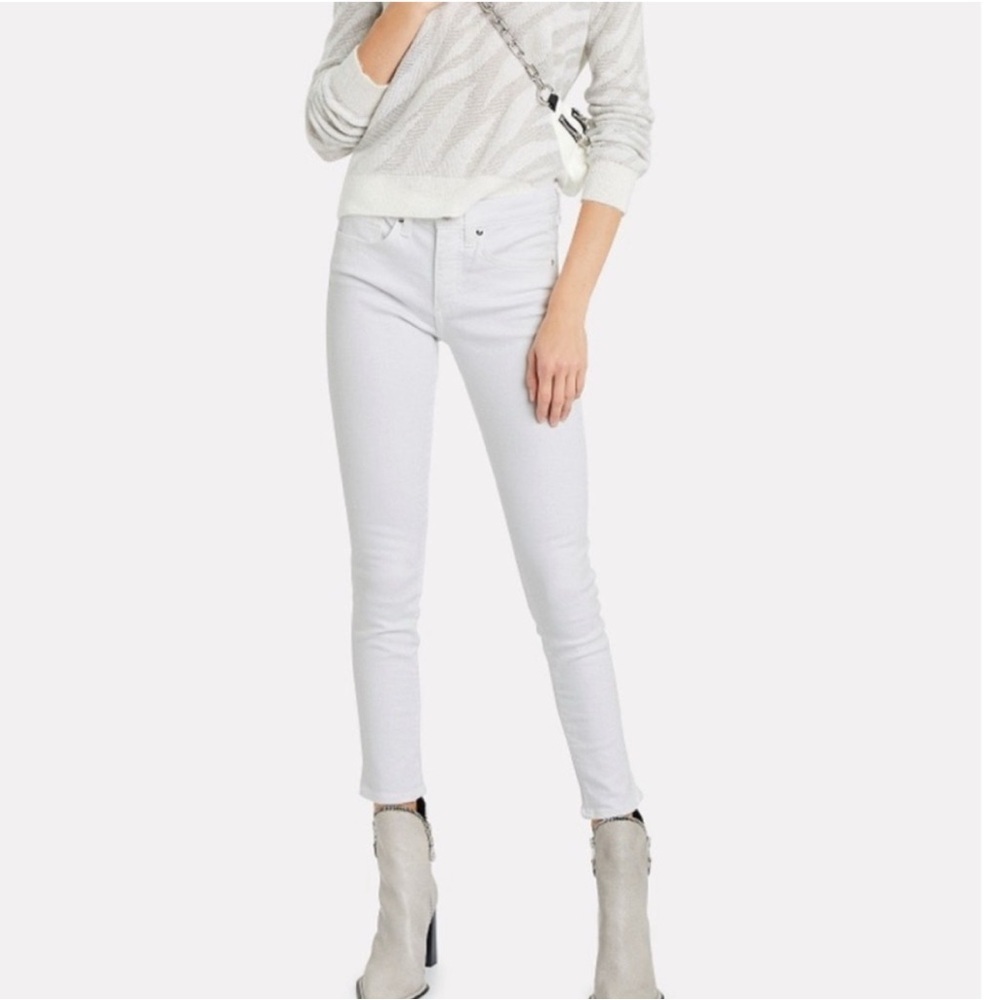 Veronica Beard Brooke Skinny White Jeans Size 32/14 PERFECT!!